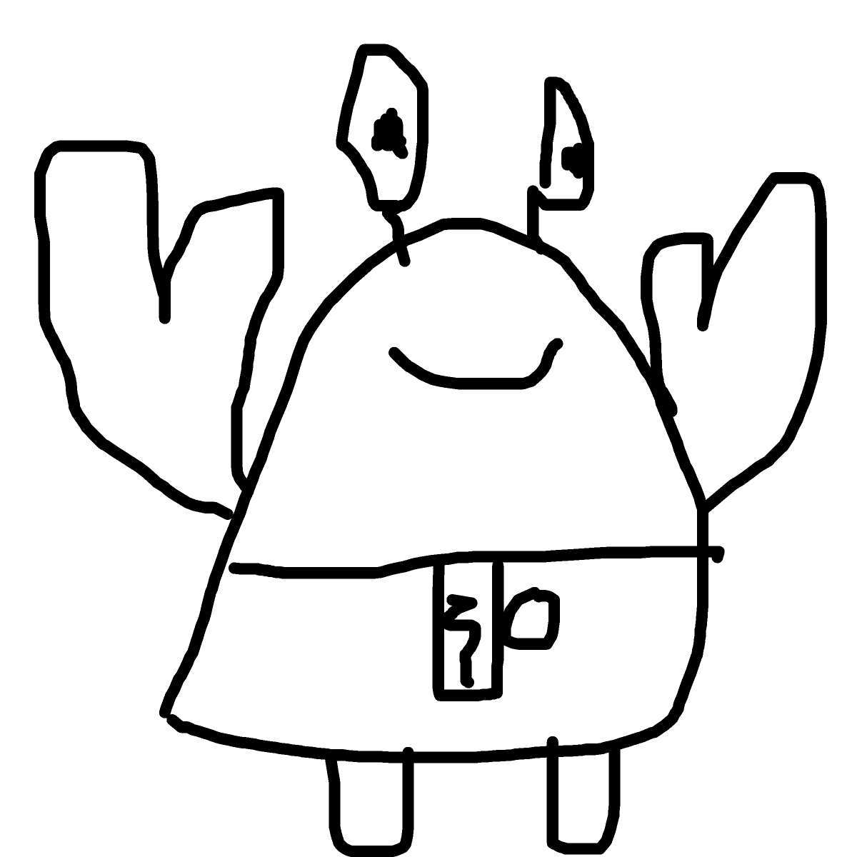 Mr Krabs drawing by epeli-apina