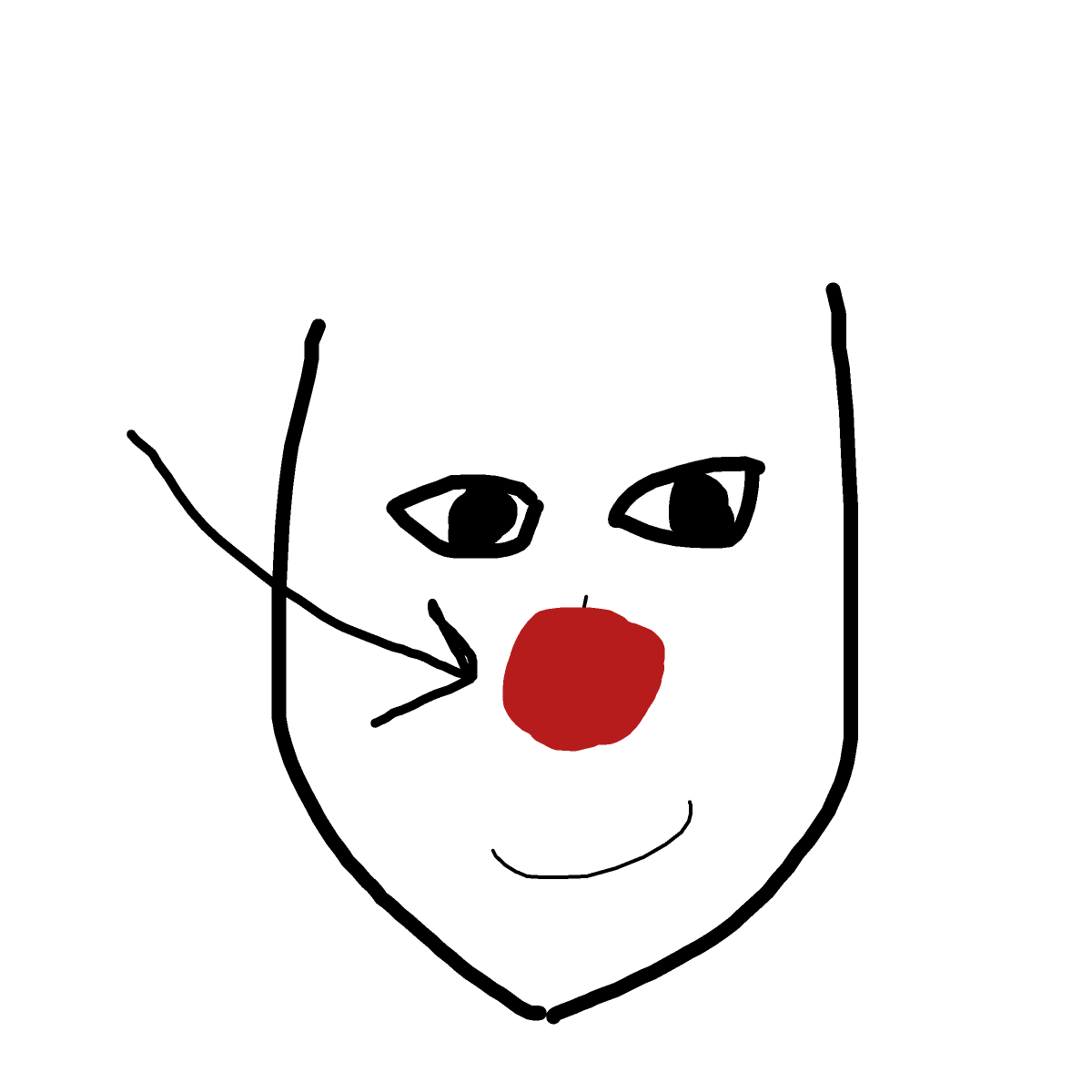 Clown Nose drawing by charlzerdu13