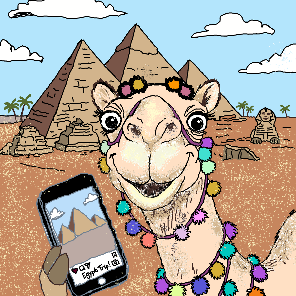 Pyramid drawing by Bridgitte