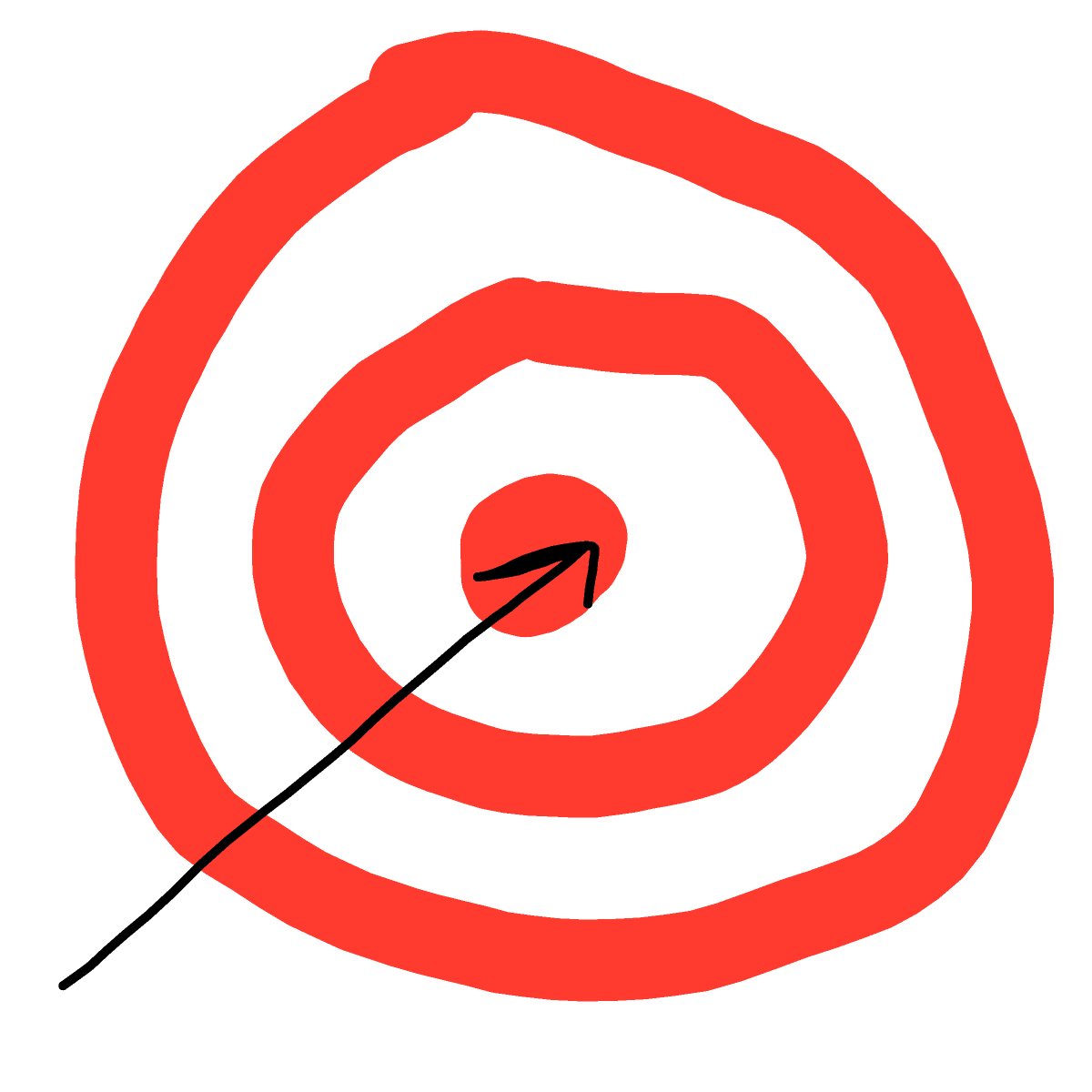 Bullseye drawing by snow-hyper-camp