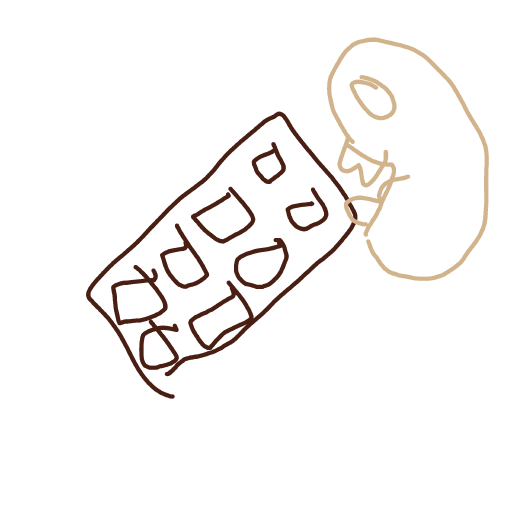 Chocolate drawing by Nat_man