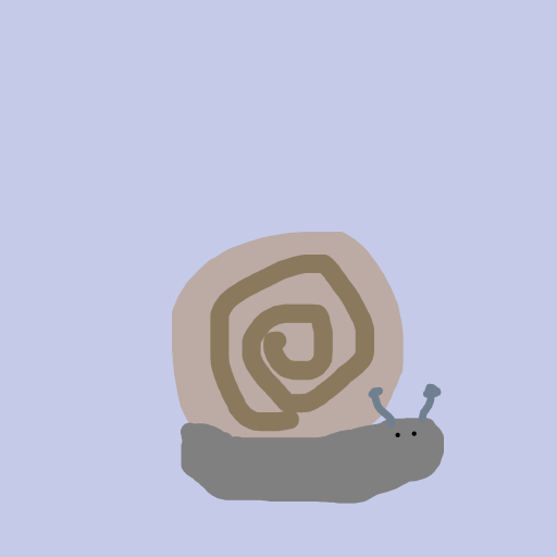 Snail drawing by flat-pure-drawer