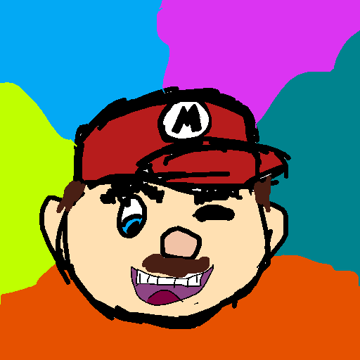 Mario drawing by pancakes palette