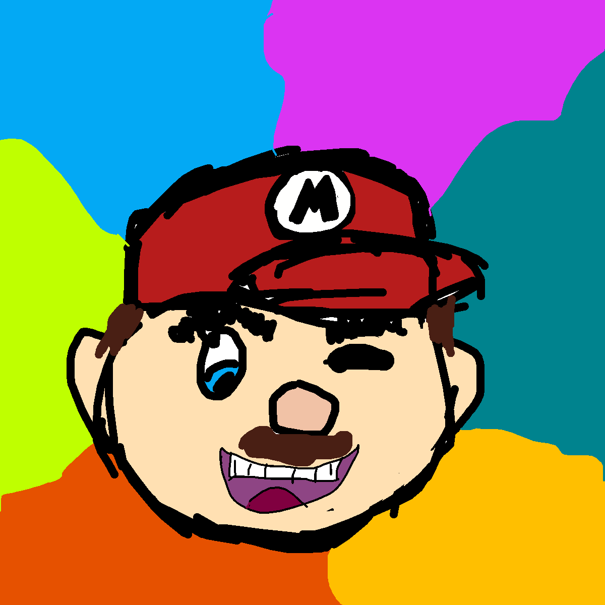 Mario drawing by pancakes palette
