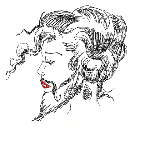 Bearded Lady drawing by nuchalant