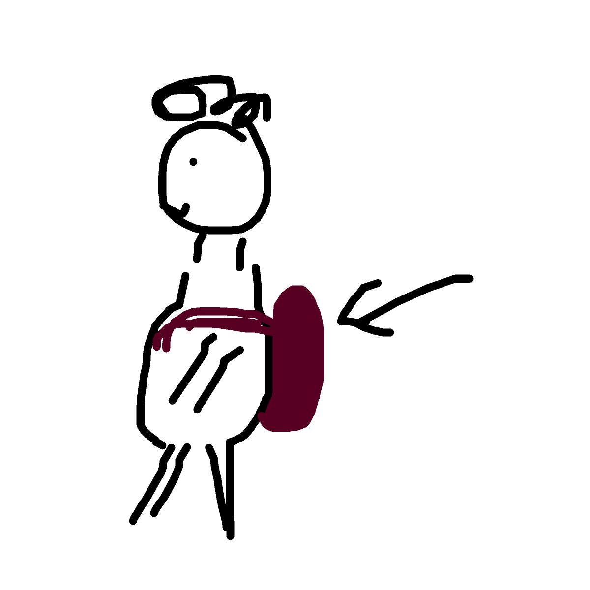 Backpack drawing by tirza