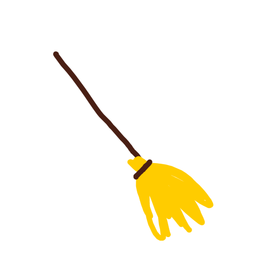 Broomstick drawing by sand-super-build