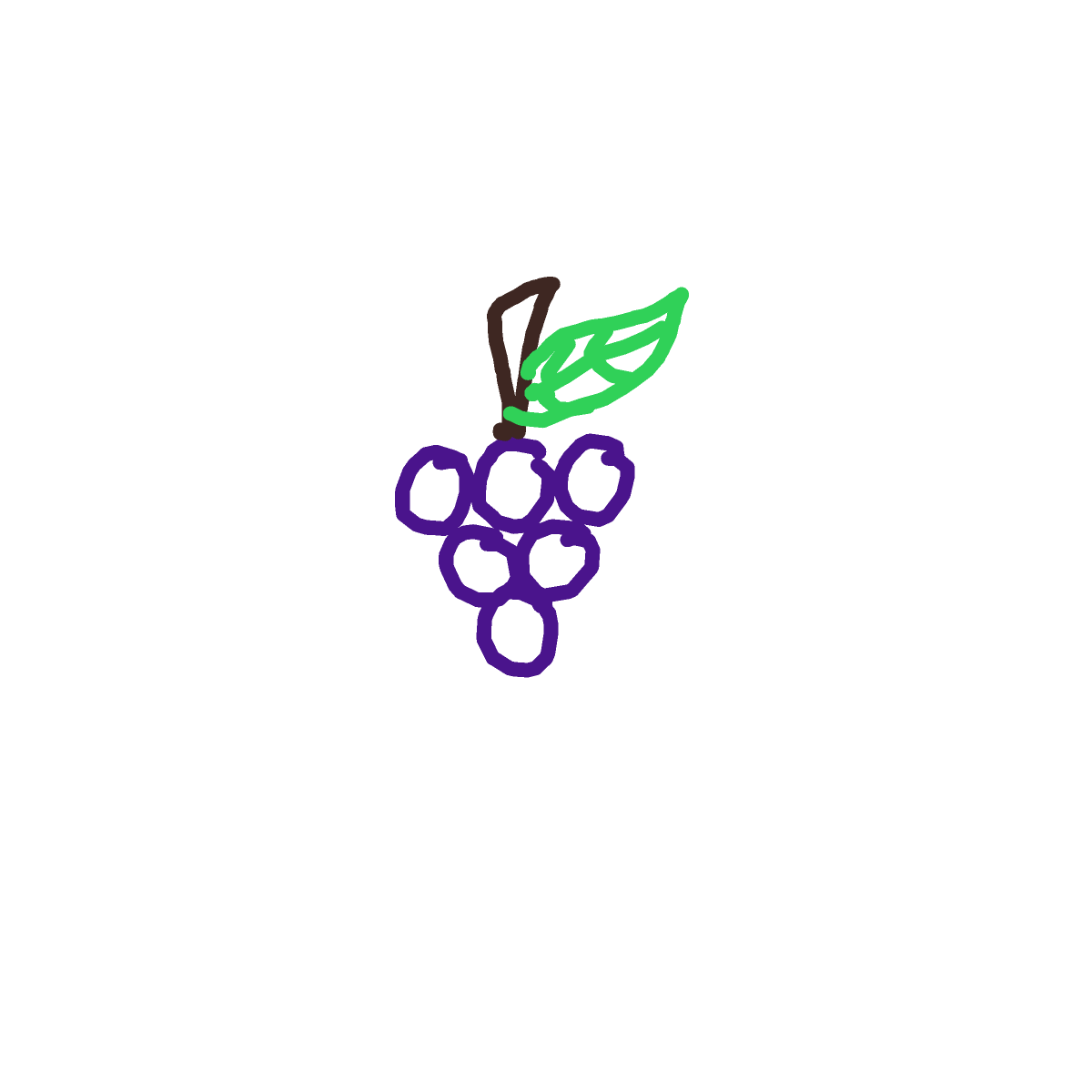 Grapes drawing by doublem
