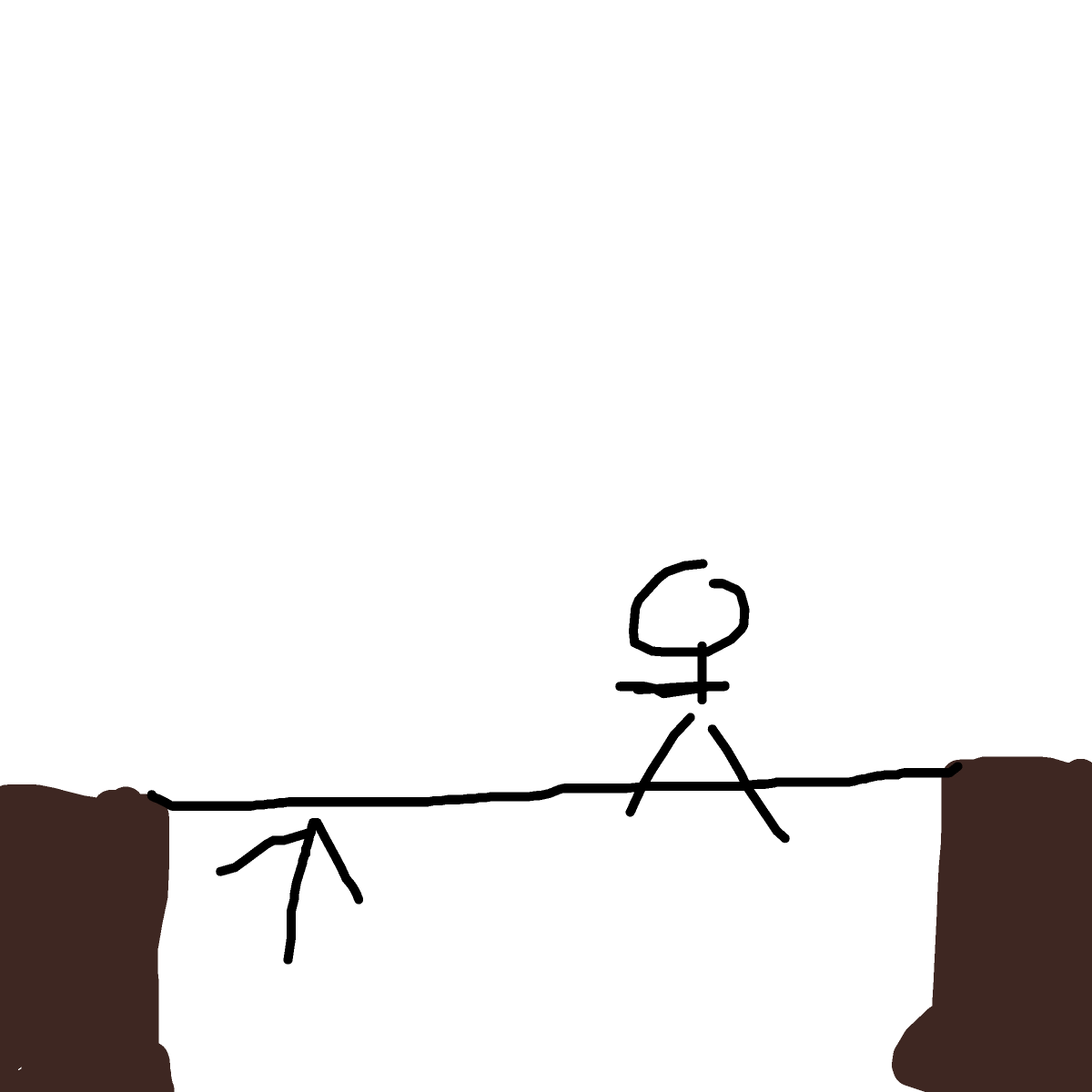 Tightrope drawing by rust-true-valor