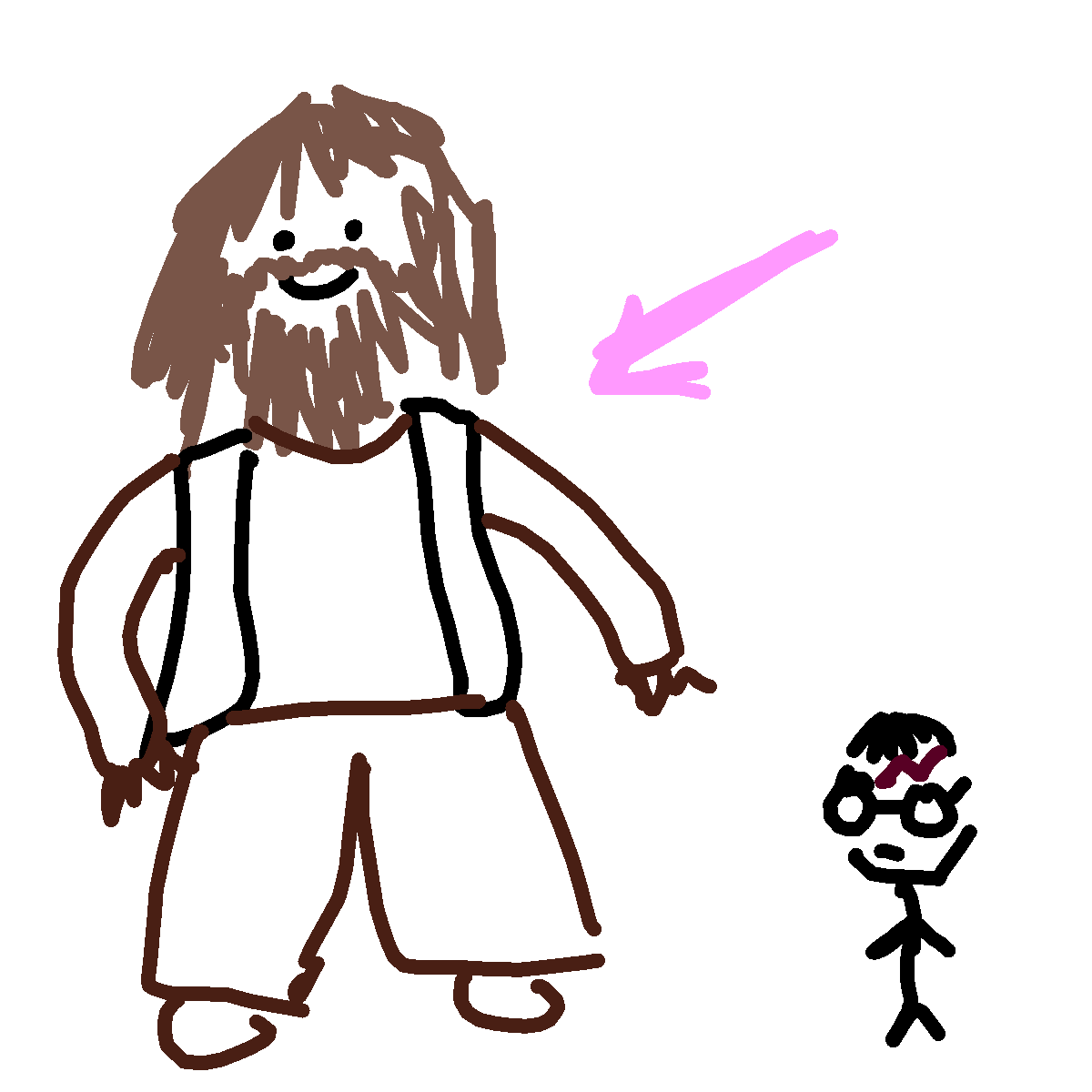 Hagrid drawing by amber-graph-hammer