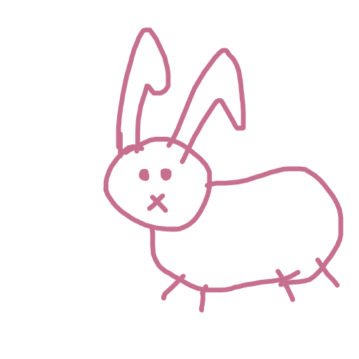 Bunny drawing by mijnsie