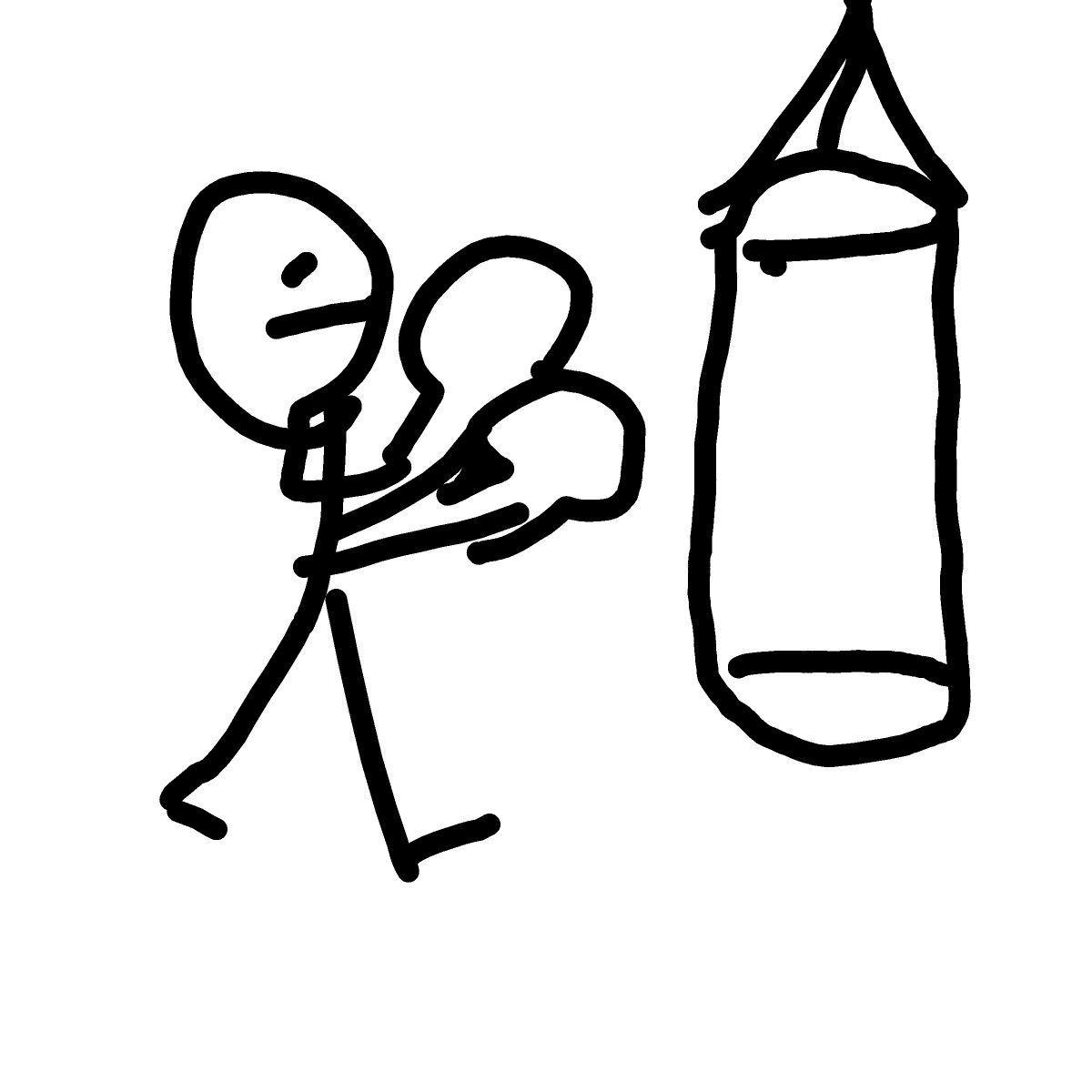 Boxing drawing by core-wind-carve