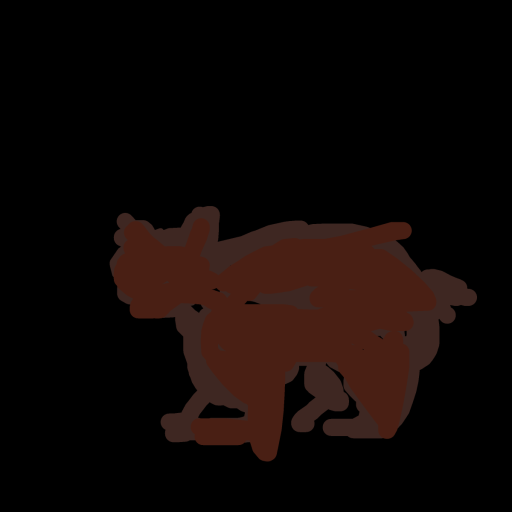 Bear drawing by bones