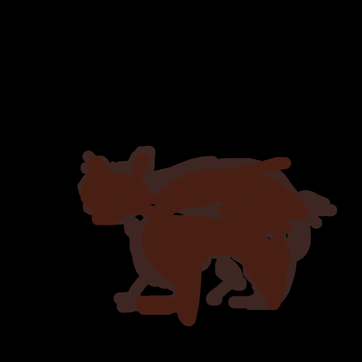 Bear drawing by bones
