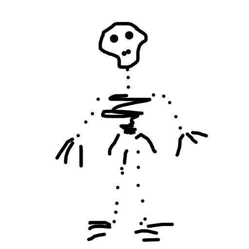 Skeleton drawing by a_dawg