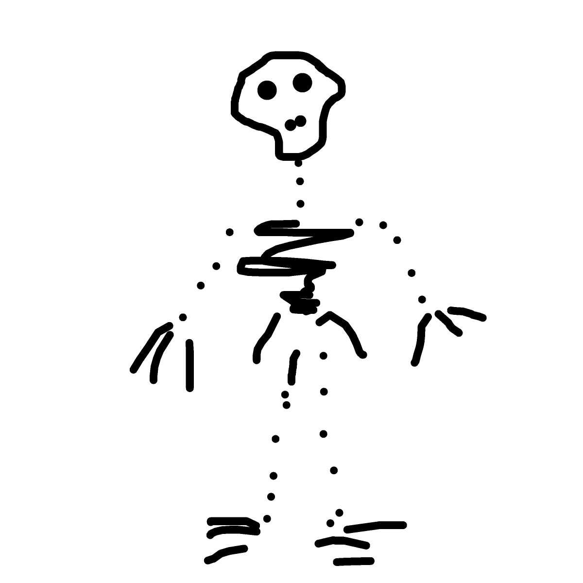 Skeleton drawing by a_dawg