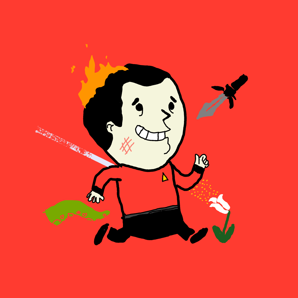 Red Shirt drawing by Guardianoflives