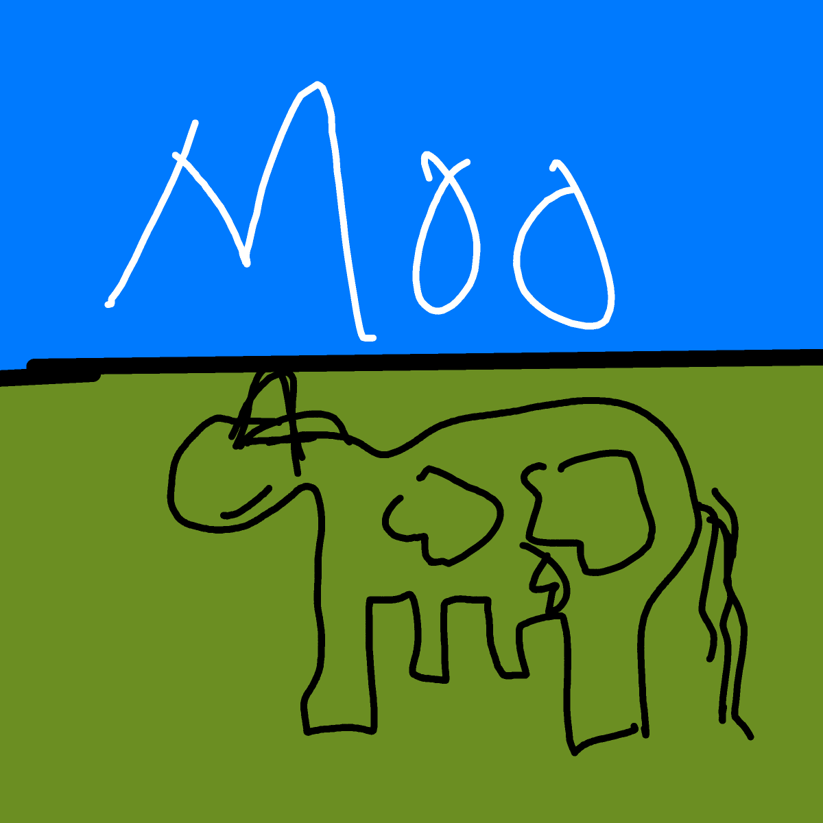 Cow drawing by coal-mild-peace