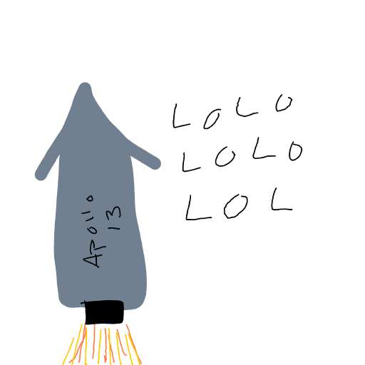 Spaceship drawing by Shandi