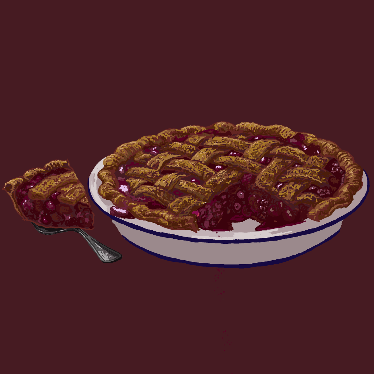 Pie drawing by Soybean
