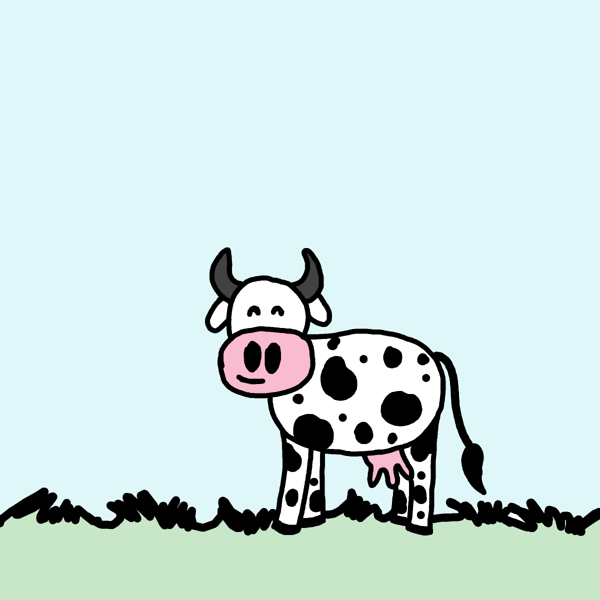 Cow drawing by marimou