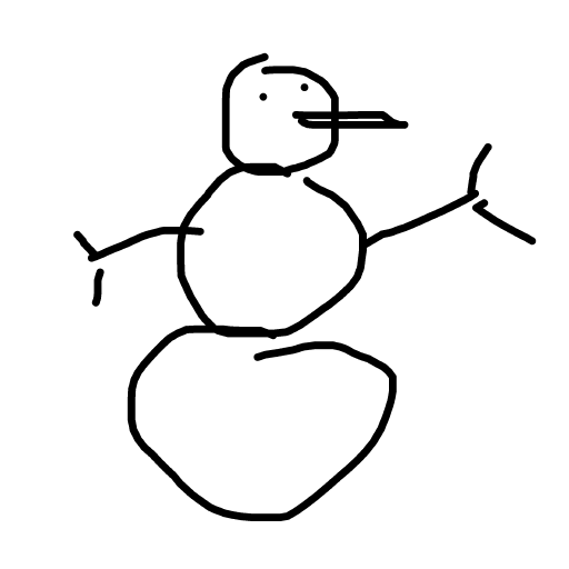 Snowman drawing by bia