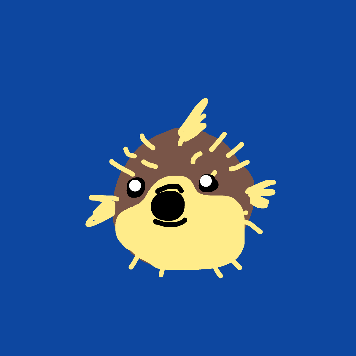Pufferfish drawing by knoxy