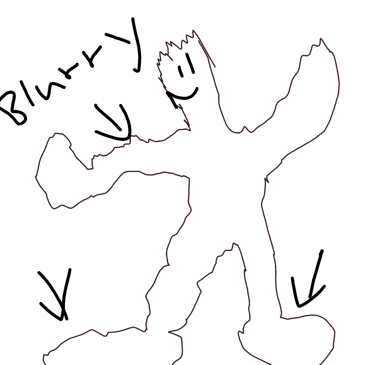 Bigfoot drawing by chaddyboyyo